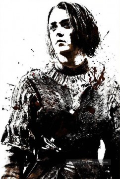 Fantaisie œuvres - Portrait d’Arya Stark POP Art Le Trône de fer